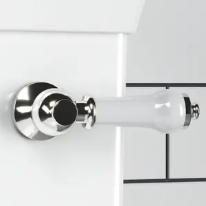 ENKI Chrome Traditional Ceramic Toilet Lever