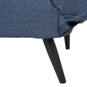 Beliani Glam Sofa Bed BREKKE Navy Blue