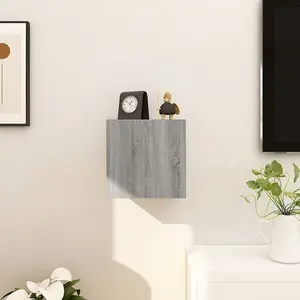 Berkfield Wall Mounted TV Cabinet Grey Sonoma 30.5x30x30 cm