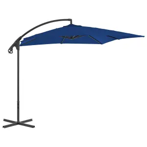 Berkfield Cantilever Umbrella with Steel Pole 250x250 cm Azure