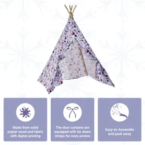 Disney Frozen Kids Teepee Tent with Carry Bag - Easy to Assemble & Dismantle, Foldable & Portable Indoor Playhouse