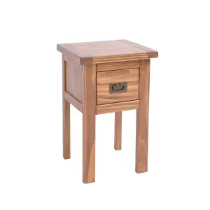 Padua 1 Drawer Petite Bedside Table Brass Drop Handle