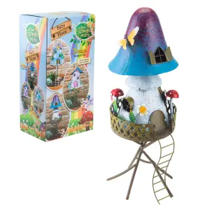 Enchanted Toadstool Fairy House - Metal Garden Ornament