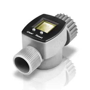 Bradas Digital Electronic Water Smart Flow Meter for Garden Hose Watering 3/4inch FxM