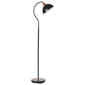 Beliani Industrial Metal Floor Lamp Black LENNON