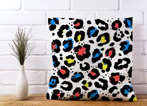 Coloured Leopard Print Cushions 45cm x 45cm