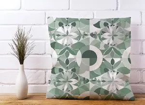 Geometric Pastel Green Cushions 45cm x 45cm