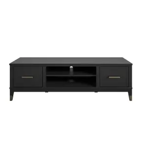 Westerleigh TV-Stand with Doors in Black