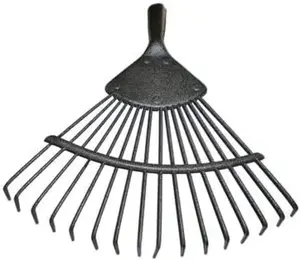 Replacement 16 Tooth Lawn Rake Head Garden Carbon Steel Grass Leaves Leaf Lawn