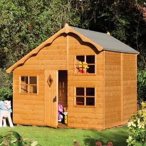 Rowlinson Playaway Swiss Cottage Apex Shiplap Wooden Playhouse