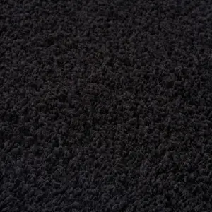 Myshaggy Collection Living Room Rugs Solid Design  Black