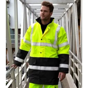 Result Adults Unisex Core Motorway Two Tone Safety Jacket