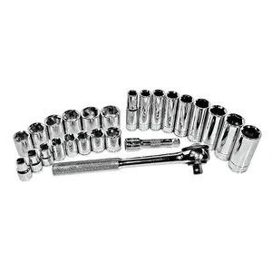 K Tool Socket Set 3/8 Drive 6 Point Metric 8-21Mm 26Pc