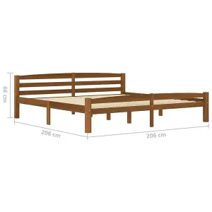 Berkfield Bed Frame Honey Brown Solid Pinewood 200x200 cm