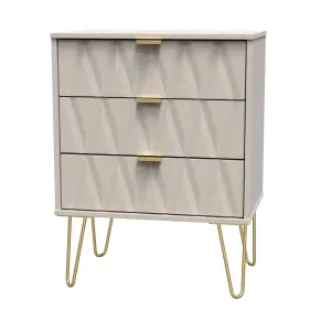 Ready assembled Kashmir 3 drawer Sideboard (H)740mm (W)575mm