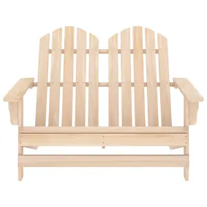 Berkfield 2-Seater Garden Adirondack Chair Solid Fir Wood