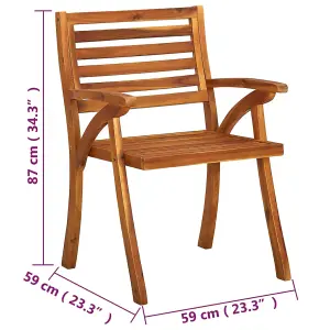 Berkfield Garden Chairs 4 pcs Solid Acacia Wood