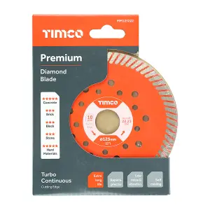 TIMCO Premium Diamond Blade Continuous  - 125 x 22.2