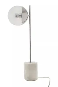 Interiors By Premier Elegant Chrome Finish Table Lamp, Contemporary Bedside Table Light, Easily Maintained Tall Bedside Lamp