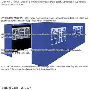 Durable 3x6m Pop-Up Gazebo with Waterproof Side Walls - Ideal for Outdoor Events