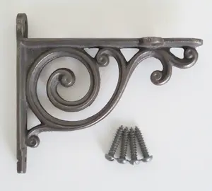 Castelion Single Small Cast Iron Bathroom Shelf Bracket