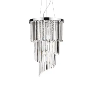 Luminosa Carlton 8 Light Ceiling Pendant Chrome, E14