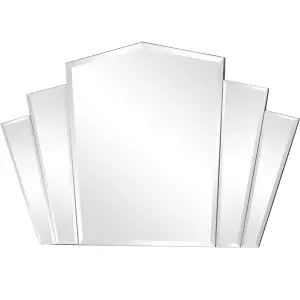 Melody Maison Art Deco Fan Frameless Wall Mirror 40cm x 60cm