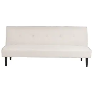 Beliani Retro Sofa Bed VISBY Light Beige