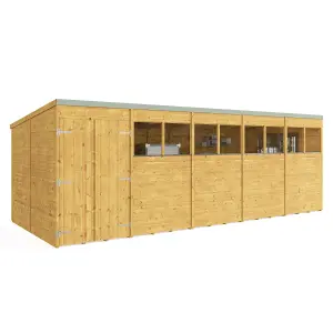 BillyOh Expert Tongue and Groove Pent Workshop - 20x8 - Windowed