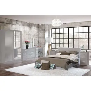 Birlea Lynx 2 Door Sliding Wardrobe With Mirror Grey