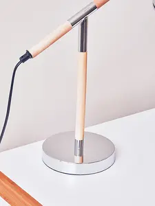 Interiors by Premier Chrome Finish Table Lamp, Adjustable Height Lamp, Easy-to-Use Chrome Table Lamp, Focused Office Lamp