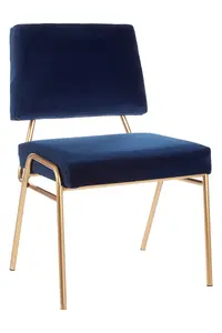 Interiors By Premier Elegant Blue Velvet Chair, Comfortable Accent Chair For Bedroom, Versatile Comfortable Chair For Reading