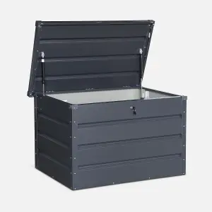 sweeek. Metal garden box 600L Dallas Anthracite 99x61x62 cm