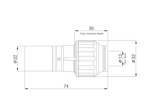 Flomasta SPR6764M Push-fit Pipe fitting reducer (Dia)15mm x 22mm