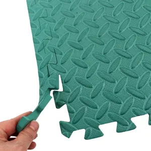 Interlocking EVA Gym Yoga Mats in Green Anti-Fatigue Soft Foam Exercise Play Floor Tiles