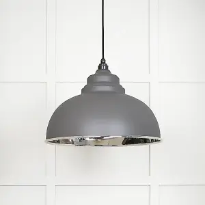 Smooth Nickel Harborne Pendant in Bluff