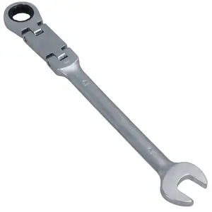 19mm Metric Double Jointed Flexi Ratchet Combination Spanner Wrench 72 Teeth