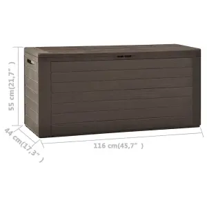 Berkfield Garden Storage Box Brown 116x44x55 cm