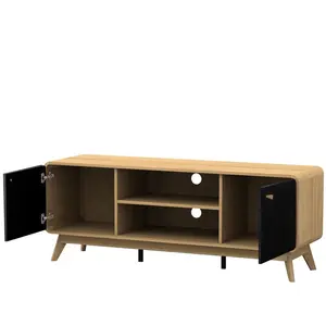 Justine TV Stand for TVs up to 60" Oak/Black