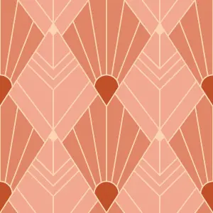 Bobbi Beck eco friendly Pink art deco diamond Wallpaper