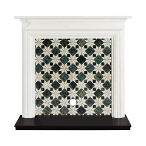 Focal Point Charlottesville White & black MDF Timeless Fireplace surround set