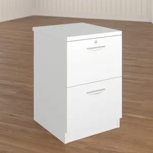 2 Drawer Filing Cabinet White