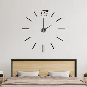 Walplus Black 3D Giant Wall Clock