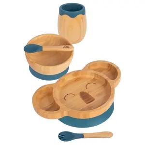 5pc Bamboo Koala Baby Weaning Set - Navy Blue