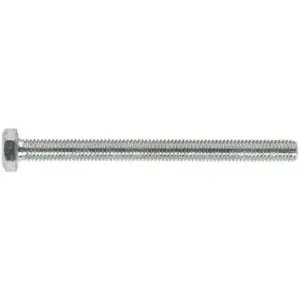 50 Pack High Tensile M6 x 75mm Setscrews - Grade 8.8 Zinc Coated Fully Threaded DIN 933