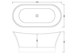 Contemporary Slipper Freestanding Bath from Balterley - 1700mm x 750mm