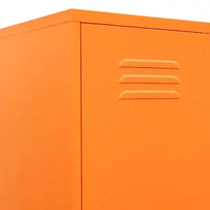 Berkfield Locker Cabinet Orange 35x46x180 cm Steel