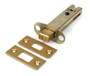 From The Anvil Satin Brass 4" Heavy Duty Tubular Deadbolt