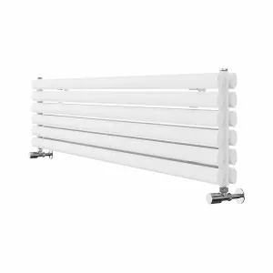 Right Radiators 1600x354 mm Horizontal Vertical Oval Column Radiator Double Panel Rads White