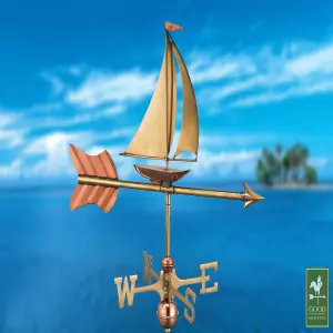 Espira 8803P Sail Boat Cottage Copper Weathervane